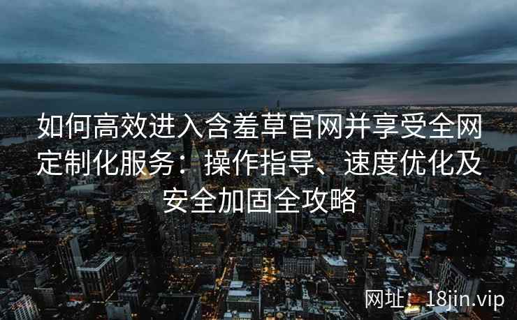 如何高效进入含羞草官网并享受全网定制化服务：操作指导、速度优化及安全加固全攻略
