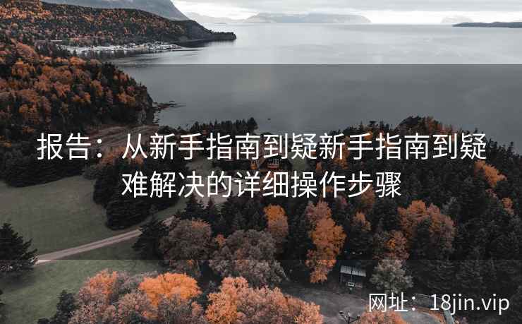 报告：从新手指南到疑新手指南到疑难解决的详细操作步骤